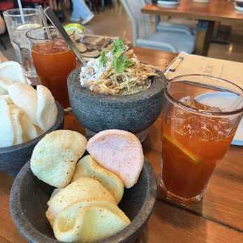 Krok - Table side made Krok Cajete with shrimp chips and refreshing Thai ice tea! - Thai Near Me - Las Vegas, Nevada Krok - Table side made Krok Cajete with shrimp chips and refreshing Thai ice tea! - Thai Near Me - Las Vegas, Nevada