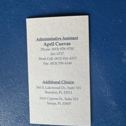Florida Orthopaedic Institute - Business card