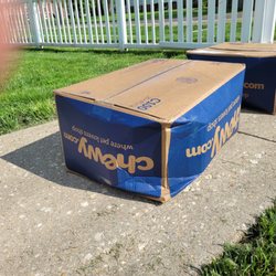 FedEx Ship Center - Today's first FedEx delivery badly damaged and thrown over the fence, not put on porch.