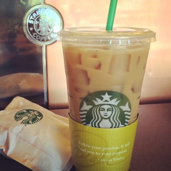 Starbucks - Warm slice of pumpkin bread with an iced coffee. - Coffee & Tea Near Me - Raleigh, North Carolina