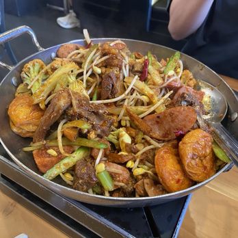 Tasty Dining - Medium mutton pot with sausage and gluten - Szechuan Near Me - San Gabriel, California