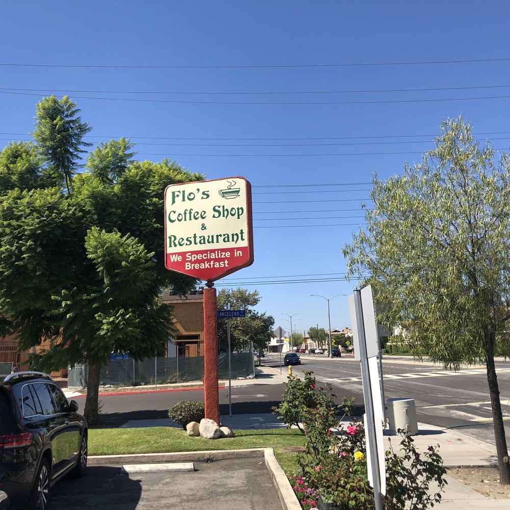 Flo's Coffee Shop - Sign - Breakfast & Brunch Near Me - Azusa, California