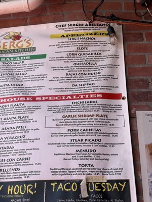 Menu photo 2 Serg's Mexican Kitchen Honolulu, HI Menu photo 2 Serg's Mexican Kitchen Honolulu, HI