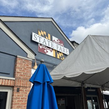 State Fare - Front entrance, love the state flag - Breakfast & Brunch Near Me - Catonsville, Maryland