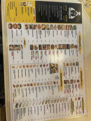 Menu photo 3 Gorilla Sushi Las Vegas, NV Menu photo 3 Gorilla Sushi Las Vegas, NV