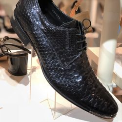 Euro Shoes Emporium - Baldinini python leather oxfords shoes