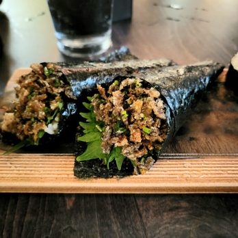 Tatsumi Sushi - Salmon skin handroll - Sushi Bars Near Me - Austin, Texas