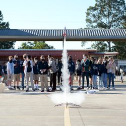 St. Anne Catholic School - Middle school students launching their rockets