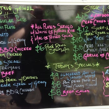 All Kine Grindz - Menu on 4/30/2013. - Food Trucks Near Me