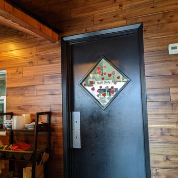 Ayothaya Thai Kitchen - Kitchen door with hearts - Thai Near Me - Oshawa, Ontario