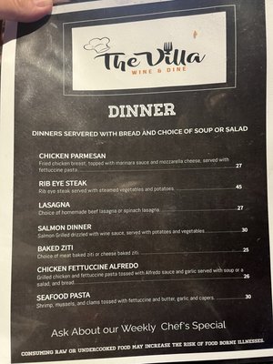 Menu photo 2 The Villa Twain Harte, CA