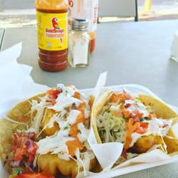 Mariscos Oceanos - Holy fish tacos! Super affordable & delicious. A must try for food trucks if you like Mexican & seafood.