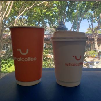 WhatCoffee - Left is the medium latte... right is the "medium" pumpkin latte...weird huh? - Cafes Near Me - Santa Clara, California WhatCoffee - Left is the medium latte... right is the "medium" pumpkin latte...weird huh? - Cafes Near Me - Santa Clara, California