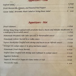 Guisseppe's Restaurant - Menu as of 5/07/26