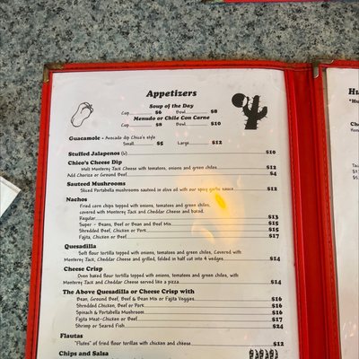Menu photo 3 Chico's Cantina Key West, FL