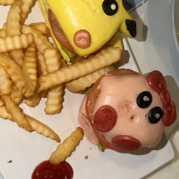 Bun World - Kirby and pikkachu burger - Chinese Near Me - Ontario, California