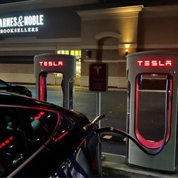 Tesla Supercharger - Barnes and Noble right next to SuperChargers