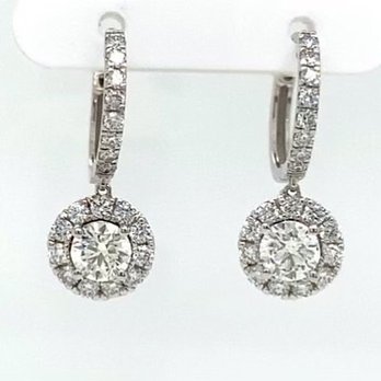 Jewelry Trade Services - halo diamond earrings - Saint Joseph, Missouri Jewelry Trade Services - halo diamond earrings - Saint Joseph, Missouri