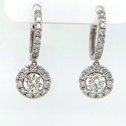 Jewelry Trade Services - halo diamond earrings