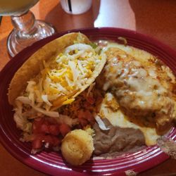 Mi Ranchito - Chili Relleno and Chicken Taco