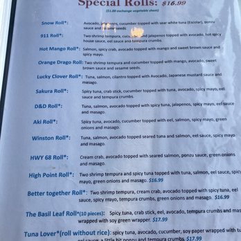 The Basil Leaf Sushi & Thai - Menu - Sushi Bars Near Me - High Point, North Carolina The Basil Leaf Sushi & Thai - Menu - Sushi Bars Near Me - High Point, North Carolina