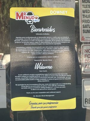 Menu photo 8 Mr. Menudo Downey, CA