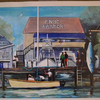 Snug Harbor Marina - a painting of a boat docked - Fishing Near Me - Wakefield, Rhode Island Snug Harbor Marina - a painting of a boat docked - Fishing Near Me - Wakefield, Rhode Island