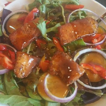 Bonchon - Salmon salad. - Asian Fusion Near Me - Fredericksburg, Virginia