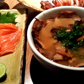 Mr Max - Salmon Sashimi and Tonkotsu Shoyu Ramen with extra Chashu Pork. Mm :d - Sushi Bars Near Me - Irving, Texas Mr Max - Salmon Sashimi and Tonkotsu Shoyu Ramen with extra Chashu Pork. Mm :d - Sushi Bars Near Me - Irving, Texas