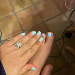 Gel mani (regular, not powder), regular pedi Gel mani (regular, not powder), regular pedi