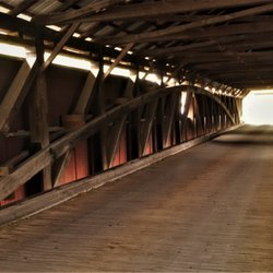 Forksville Covered Bridge - Long Burr Arch Truss