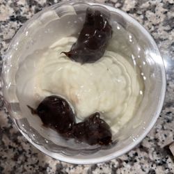 Freddy's Frozen Custard & Steakburgers - This is there hot fudge sundae. Chunky fudge, not nuts, no whip cream Nothing!! And it's 6.00!!