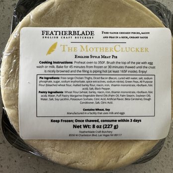 Featherblade Craft Butchery  - The Mother Clucker - chicken pie - Butcher Near Me - Las Vegas, Nevada