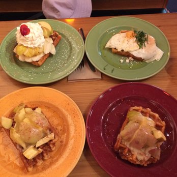 Off The Waffle - Fruit party, Goat in the Headlights, and two Hey Bobs-all delicious! - Breakfast & Brunch Near Me - Eugene, Oregon