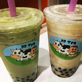 BB Tea  - Matcha Green Tea and Lychee Green Tea - Bubble Tea Near Me - San Francisco, California