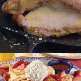 Cracker Barrel Old Country Store - Cheesecake stuffed pancakes... What I received vs what I ordered. - American Near Me - Arlington, Texas Cracker Barrel Old Country Store - Cheesecake stuffed pancakes... What I received vs what I ordered. - American Near Me - Arlington, Texas