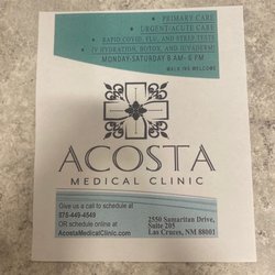Acosta Urgent Care - Flyer I had received