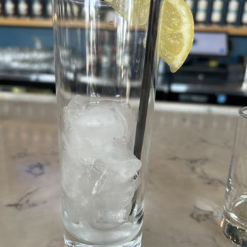 Hartman's Distilling - My glass(sorry, took pic after I finished my mocktail). It is probably an 8 ounce glass, with a lot of ice. - Cocktail Bars Near Me - Buffalo, New York