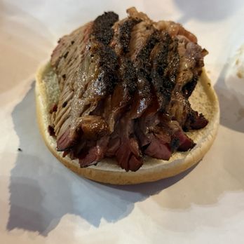 John Brown BBQ - Sliced Brisket sandwich - Barbeque Near Me - Long Island City, New York John Brown BBQ - Sliced Brisket sandwich - Barbeque Near Me - Long Island City, New York