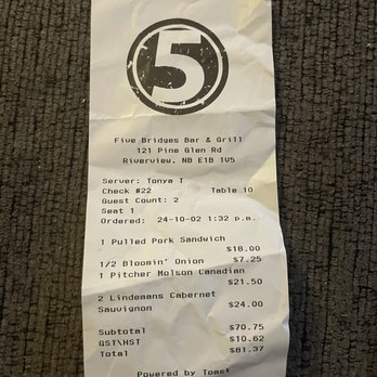 Five Bridges - Bill - Sports Bars Near Me - Riverview, New Brunswick