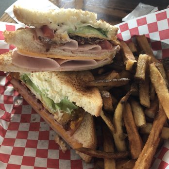 Dutch Broad Cafe at Cliffside - Club sandwich. Tastes great! More mayo than I would use but that's how they do it in the south. - Southern Near Me - Cliffside, North Carolina