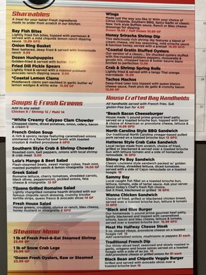 Menu photo 1 Frisco Bay Coastal Grill Frisco, NC Menu photo 1 Frisco Bay Coastal Grill Frisco, NC