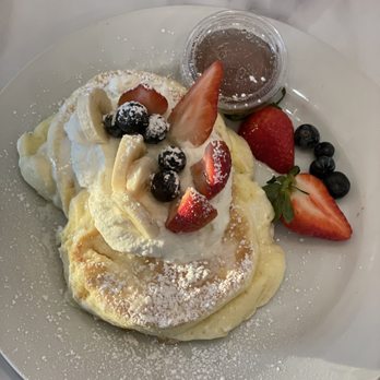 Fluffy Fluffy Dessert Cafe - This is the best take on a soufflé pancake. Love how it was perfect amount of sweetness and fluffiness. - Desserts Near Me - Duluth, Georgia Fluffy Fluffy Dessert Cafe - This is the best take on a soufflé pancake. Love how it was perfect amount of sweetness and fluffiness. - Desserts Near Me - Duluth, Georgia