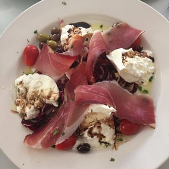 Della Santina's - Burrata con Speck, wonderful! - Italian Near Me - Sonoma, California