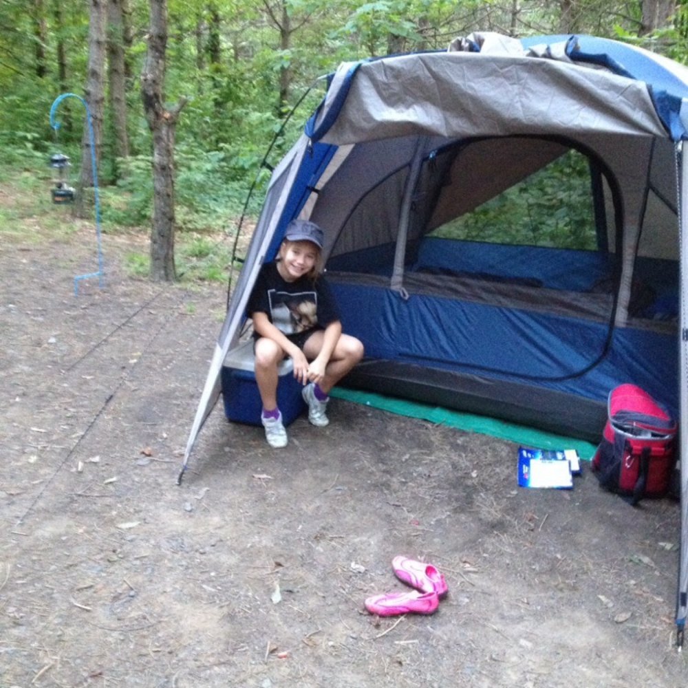 Bear Run Campground - My daughter enjoying her first camping trip - Campgrounds Near Me - Portersville, Pennsylvania