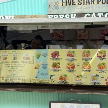 Five Star Poke - Menu (November 2025) - Poke Near Me - Honolulu, Hawaii