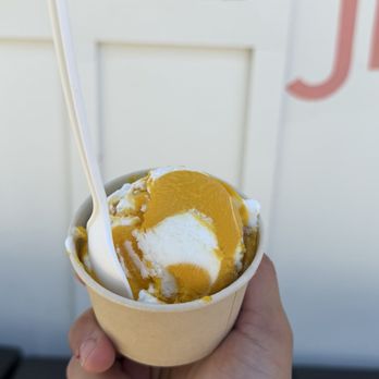 Stella Jean's Ice Cream - (D) Mango Sticky Rice (v+gf) - Pint - Ice Cream & Frozen Yogurt Near Me - Carlsbad, California Stella Jean's Ice Cream - (D) Mango Sticky Rice (v+gf) - Pint - Ice Cream & Frozen Yogurt Near Me - Carlsbad, California