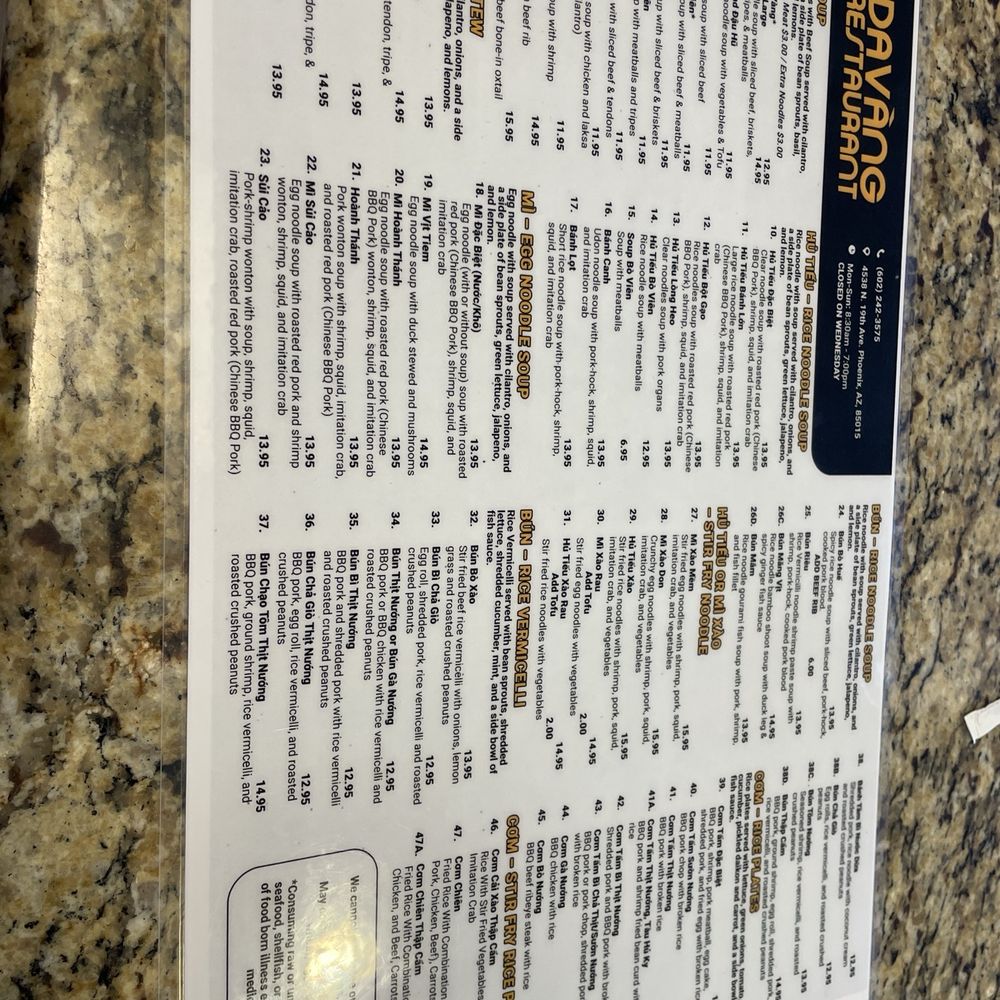 Da Vang Restaurant - Vietnamese Near Me - Phoenix, Arizona Da Vang Restaurant - Vietnamese Near Me - Phoenix, Arizona