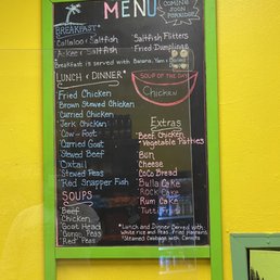 a menu on the wall a menu on the wall