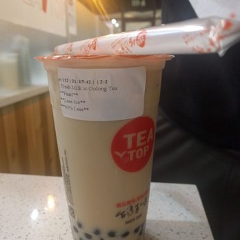 Tea Top - $5.25 = $4.75 fresh milk w/ oolong tea + $0.50 bubbles - Bubble Tea Near Me - Atlanta, Georgia Tea Top - $5.25 = $4.75 fresh milk w/ oolong tea + $0.50 bubbles - Bubble Tea Near Me - Atlanta, Georgia